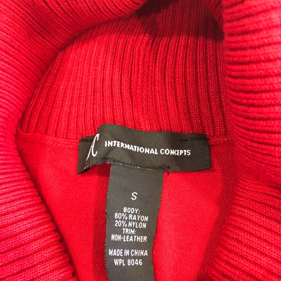 INC international concepts Buckle red Sweater - Picture 7 of 7
